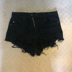 Black high waisted short shorts